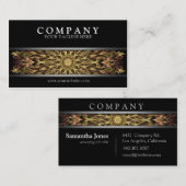 Moderne Goldkupfer-Mandala Visitenkarte (Vorne/Hinten)