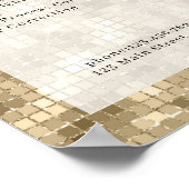 Moderne Goldlachsalon-Preisliste Poster (Ecke)