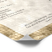 Moderne Goldlachsalon-Preisliste Poster (Ecke)