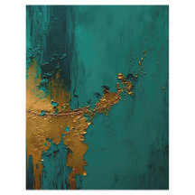 Moderne Goldlackierung auf Aquamarin