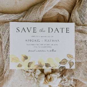 Moderne Goldleaf-Hochzeit Save The Date