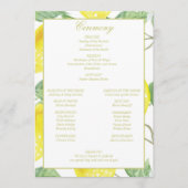Moderne Goldlemon-Hochzeit Programm (Vorderseite)