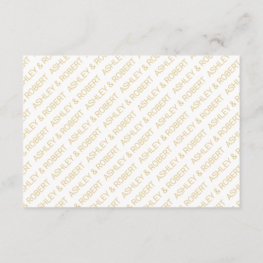 Moderne Goldlinie und Zweig mit Blätter Hochzeit Begleitkarte (Rückseite)