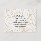 Moderne Goldlinien Minimalistisch Handgezeichnetes Visitenkarte (Rückseite)