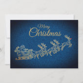 Moderne Goldlinienkunst | Weihnachtskarte Karte (Vorderseite)