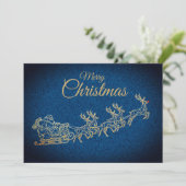 Moderne Goldlinienkunst | Weihnachtskarte Karte (Stehend Vorderseite)