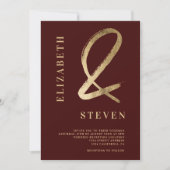 Moderne Goldmakler und Namen für Foto Einladung (Vorderseite)