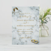 Moderne Goldmarmor-Rings Hochzeitsfeiern (Stehend Vorderseite)