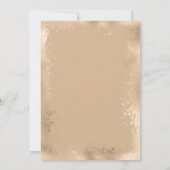 Moderne Goldmedaille Spritzer Glitzer Border Weddi Einladung (Rückseite)