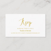 Moderne Goldminimalismus-Schrift, Hochzeitsszenari Begleitkarte (Vorderseite)