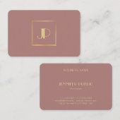 Moderne Goldmonogramm-elegante Berufliche Vorlage Visitenkarte (Vorne/Hinten)
