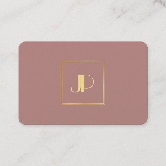 Moderne Goldmonogramm-elegante Berufliche Vorlage Visitenkarte (Vorderseite)