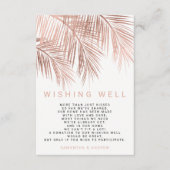 Moderne Goldpalme der Rose, die eine gute Hochzeit Begleitkarte (Vorderseite)