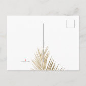 Moderne Goldpalme Save the Date elegant Ankündigungspostkarte (Rückseite)