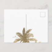 Moderne Goldpalmen elegant Ankündigungspostkarte (Rückseite)