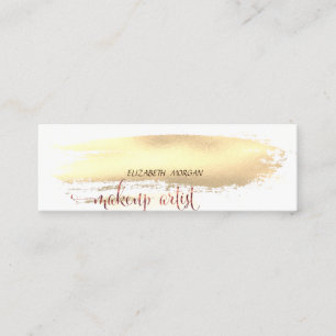 Moderne Goldpinselstrich, Lippenstift, Make-up Mini Visitenkarte