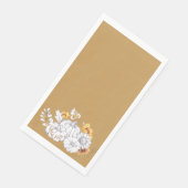 Moderne Goldpumpen und Sonnenblumen Serviette (Ecke)