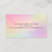 Moderne Goldrahmen,Konfetti,Scheren holografisch Visitenkarte (Rückseite)