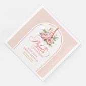 Moderne Goldrahmen-Petals und Prosecco Servietten- Serviette (Ecke)
