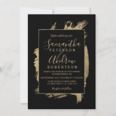 Moderne Goldrahmen-Typografie Einladung (Vorderseite)