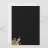 Moderne Goldrahmen-Typografie Einladung (Rückseite)