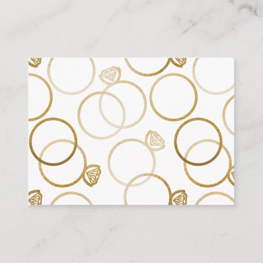 Moderne Goldrings Hochzeiten Online QR Code UAWG Begleitkarte (Rückseite)