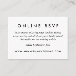 Moderne Goldrings Hochzeitskarte für Online-RSVP Begleitkarte