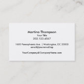 Moderne Goldröhren auf Schwarz und Weiß Visitenkarte (Rückseite)