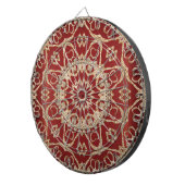 Moderne Goldrote Blumen Dartboard Dartscheibe (Vorderseite rechts)