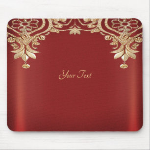 Moderne goldrote Blumenmauspad Mousepad