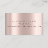 Moderne Goldschere Rose Gold Glitzer Tropfen Visitenkarte (Rückseite)