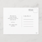 Moderne Goldschmiede Pine Bough Minimalistisch Flo Feiertagspostkarte (Rückseite)