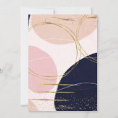 Moderne Goldschmiedee & Kreise Minimales Rosa Desi Einladung (Rückseite)