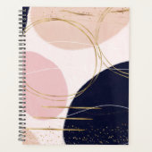 Moderne Goldschmiedee & Kreise Minimales Rosa Desi Planer (Vorderseite)