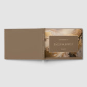 Moderne Goldschokolade-Hochzeit Gästebuch (Voll)