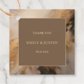 Moderne Goldschokolade Kunsthochzeit Vielen Dank Geschenkanhänger (Vorderseite)