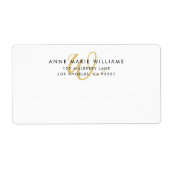 Moderne Goldschrift-Monogramm-Versand (Vorne)