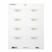 Moderne Goldschrift-Monogramm-Versand (Vorne)