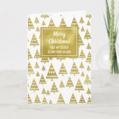 Moderne GoldSchwester und Bruder im Gesetz Weihnac Karte (Vorderseite)