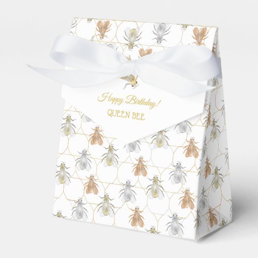 Moderne Goldsilber-Kupfer-Metallbienen Geschenkschachtel (Vorderseite)