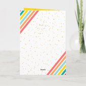 Moderne Goldstars Gelbe Weihnachtsbälle Ein Foto Karte (Rückseite)