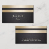 Moderne Goldstreifen Beruflich Visitenkarte (Vorne/Hinten)