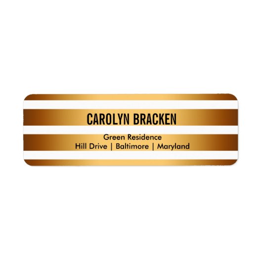 Moderne Goldstreifen-Hochzeit (Vorne)