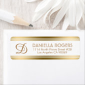 Moderne Goldstreifen mit Monogramm (Insitu)