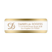 Moderne Goldstreifen mit Monogramm (Vorne)