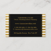 Moderne Goldstreifen Visitenkarte (Rückseite)