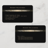 Moderne Goldstreifenlinie Abdeckung Visitenkarte (Vorne/Hinten)