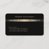 Moderne Goldstreifenlinie Abdeckung Visitenkarte (Rückseite)