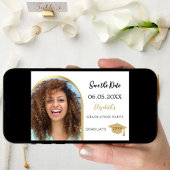 Moderne Goldstudio-Party für Foto Save The Date