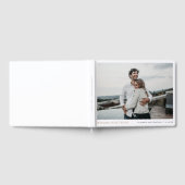 Moderne Goldtypografie-Foto-Hochzeit Gästebuch (Voll)